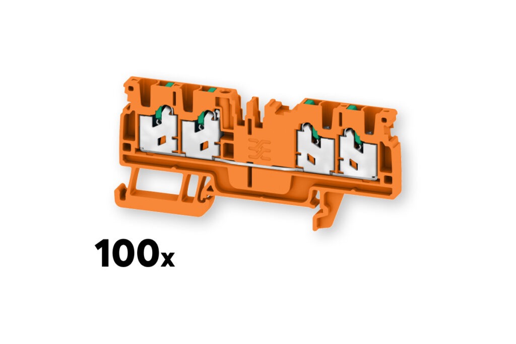 Weidmüller Durchgangs-Reihenklemme S4C 2.5 Orange (100 Stk.)